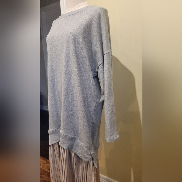 ZARA sweatshirt midi dress with metallic skirt in size M - Picture 6 of 7